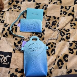Tiffany & Co. Ombre Crossbody Bag with Chain. Card Case Is A Sep Listing